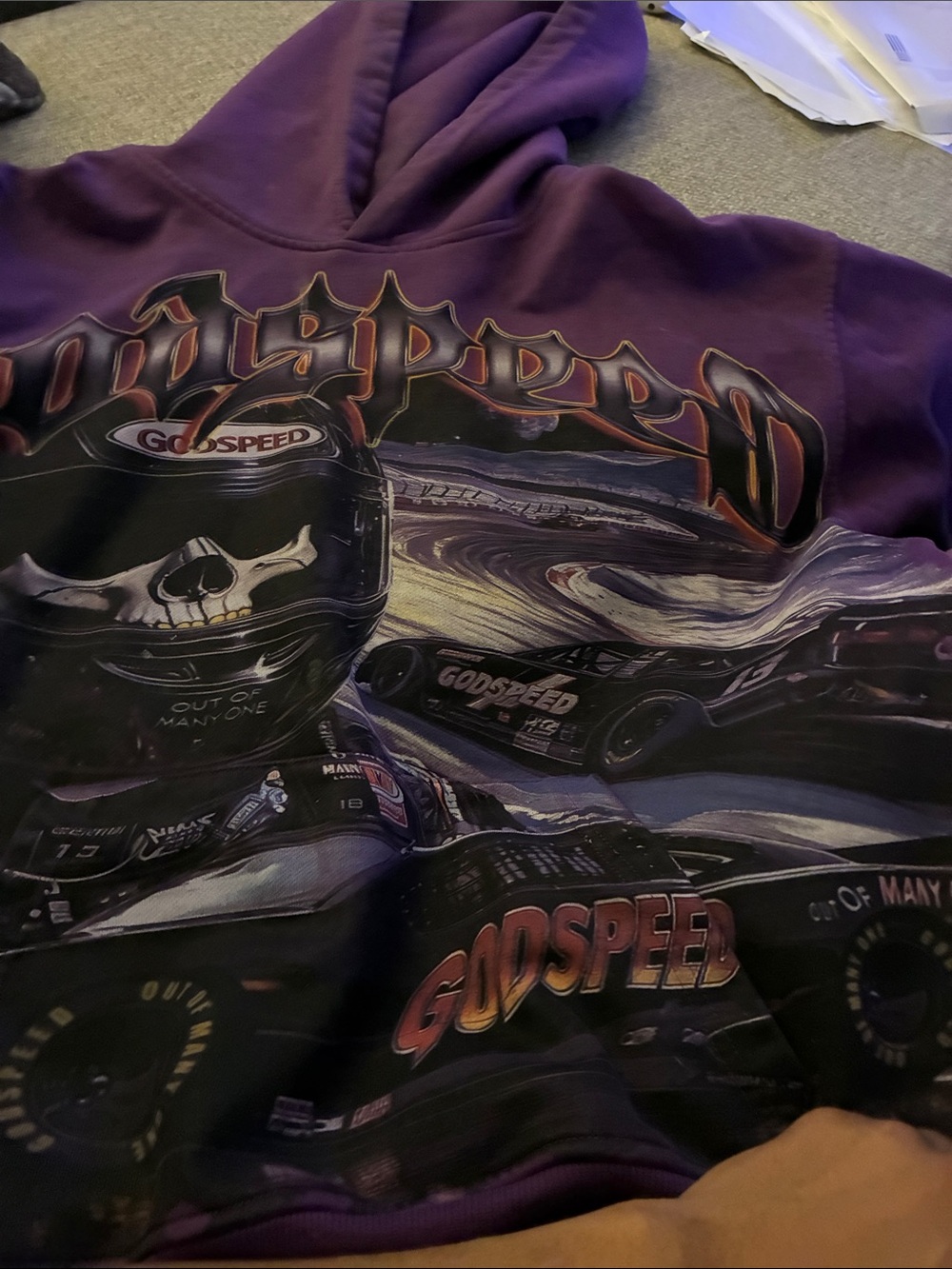 Purple Graphic Hoodie - Men
